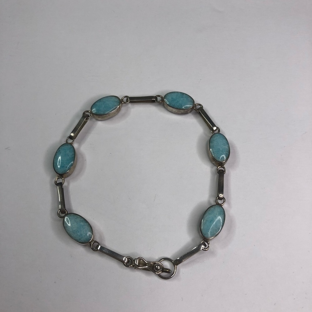 Light Blue Reversible Stone Bracelet